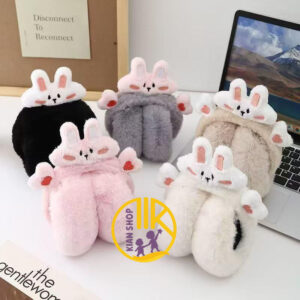 گوش گیر زمستانی بچگانه تاشو طرح خرگوش